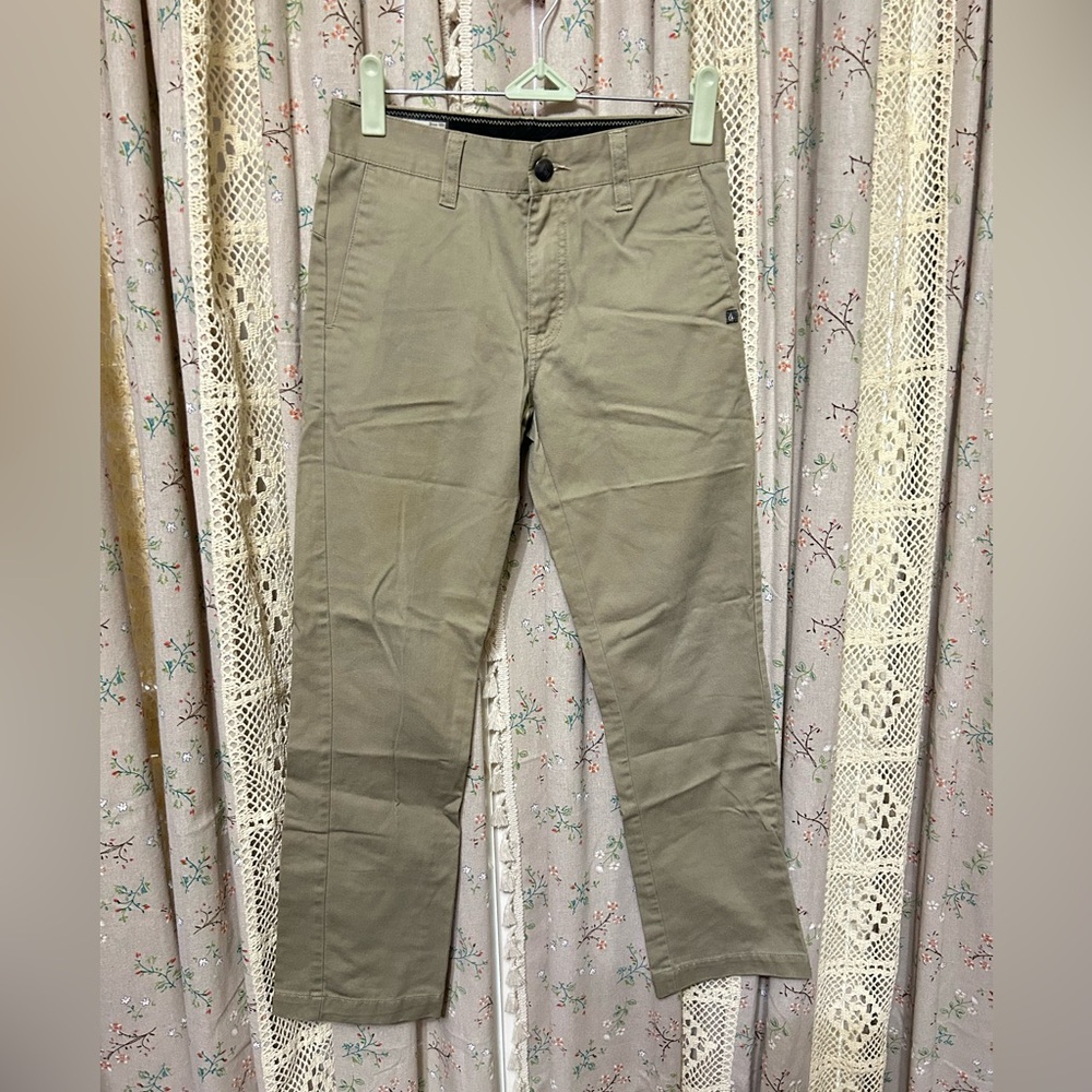 Volcom Boys Khaki Chino Pants Size 10